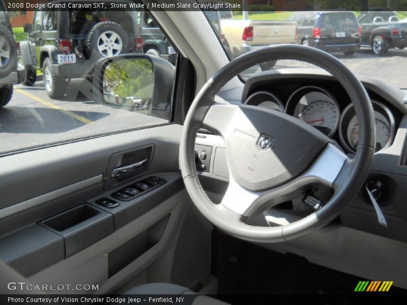 Stone White / Medium Slate Gray/Light Shale 2008 Dodge Grand Caravan SXT
