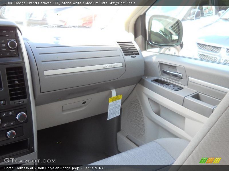 Stone White / Medium Slate Gray/Light Shale 2008 Dodge Grand Caravan SXT
