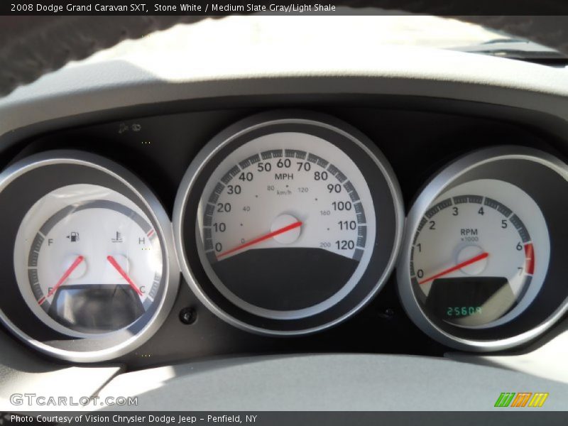 Stone White / Medium Slate Gray/Light Shale 2008 Dodge Grand Caravan SXT