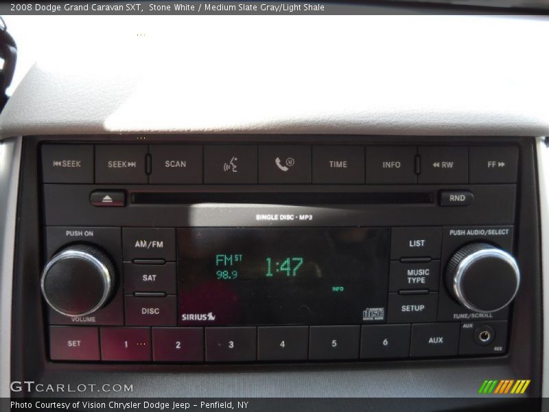 Stone White / Medium Slate Gray/Light Shale 2008 Dodge Grand Caravan SXT