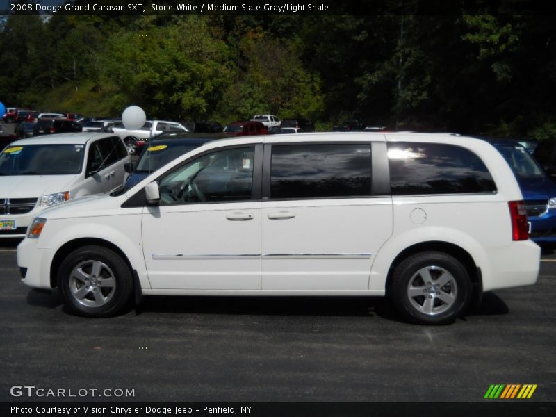 Stone White / Medium Slate Gray/Light Shale 2008 Dodge Grand Caravan SXT