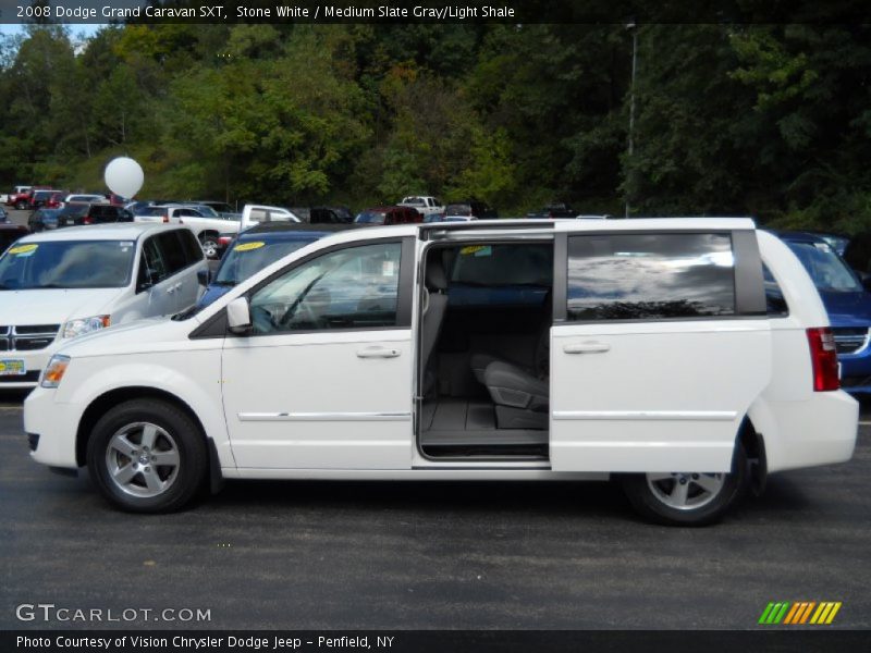 Stone White / Medium Slate Gray/Light Shale 2008 Dodge Grand Caravan SXT
