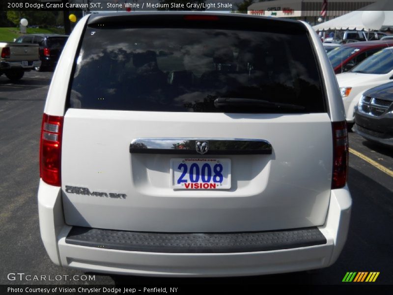 Stone White / Medium Slate Gray/Light Shale 2008 Dodge Grand Caravan SXT