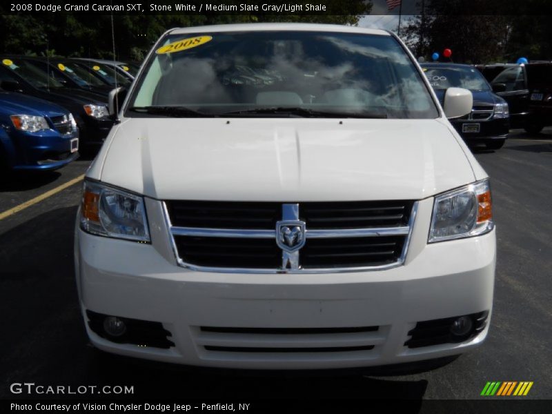 Stone White / Medium Slate Gray/Light Shale 2008 Dodge Grand Caravan SXT