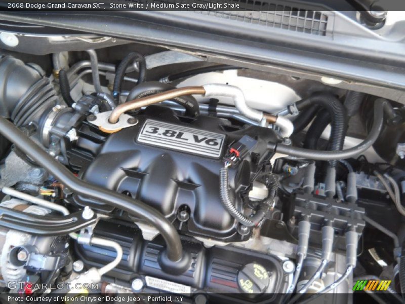 Stone White / Medium Slate Gray/Light Shale 2008 Dodge Grand Caravan SXT