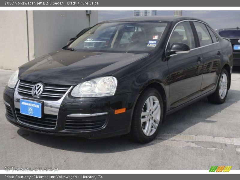 Black / Pure Beige 2007 Volkswagen Jetta 2.5 Sedan