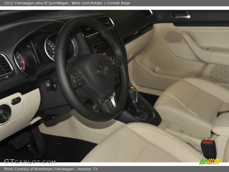 White Gold Metallic / Cornsilk Beige 2012 Volkswagen Jetta SE SportWagen