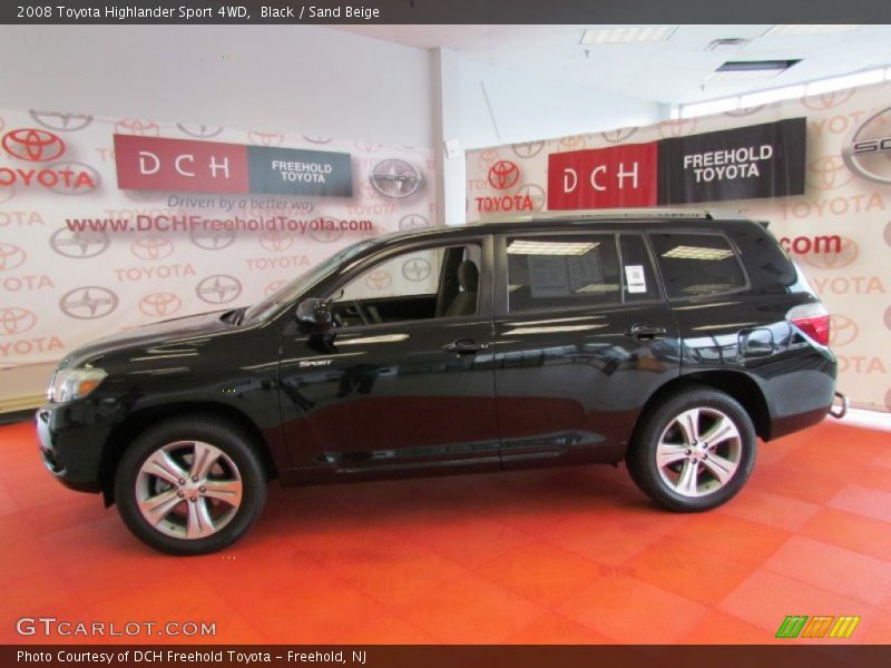 Black / Sand Beige 2008 Toyota Highlander Sport 4WD