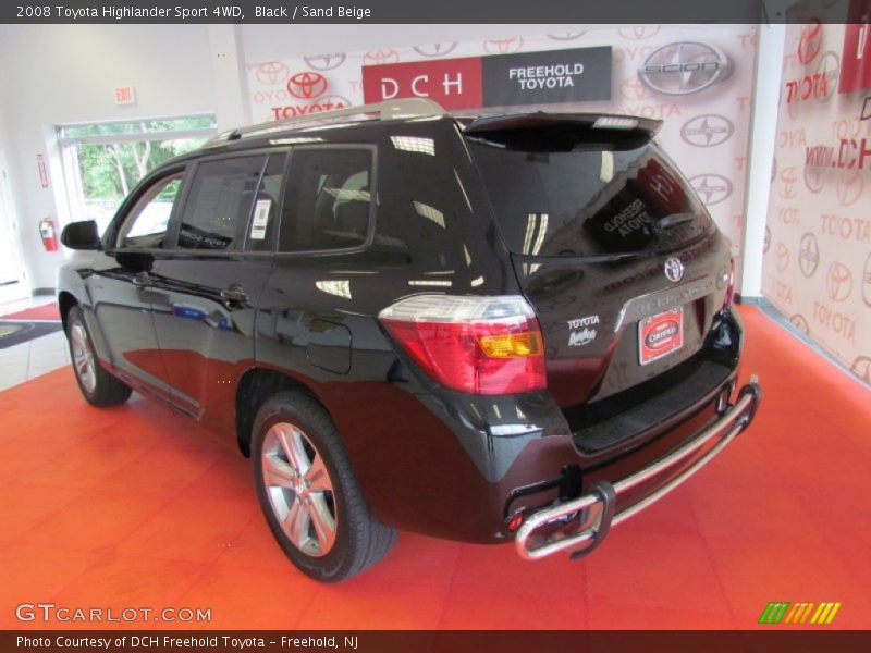 Black / Sand Beige 2008 Toyota Highlander Sport 4WD