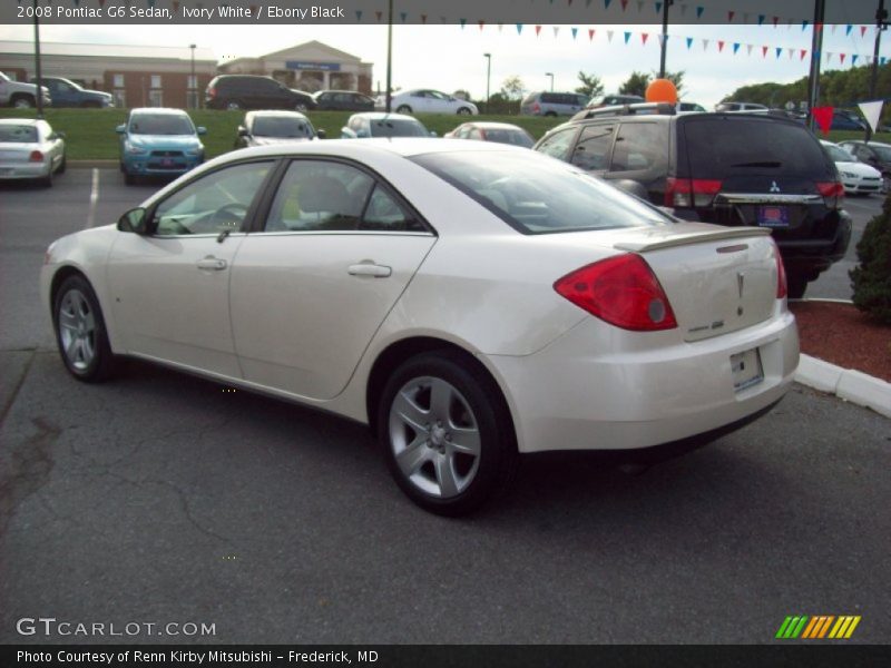 Ivory White / Ebony Black 2008 Pontiac G6 Sedan