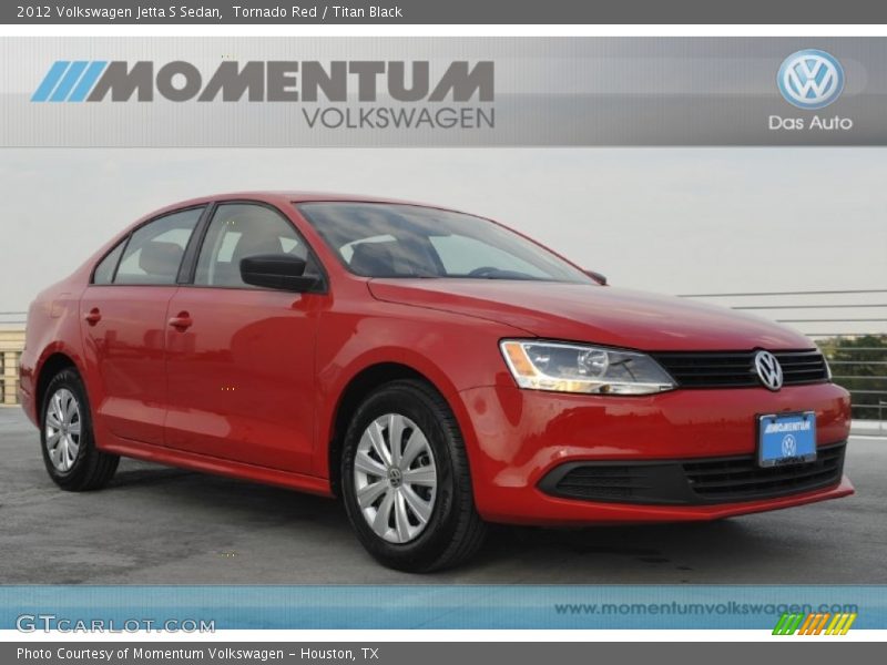 Tornado Red / Titan Black 2012 Volkswagen Jetta S Sedan