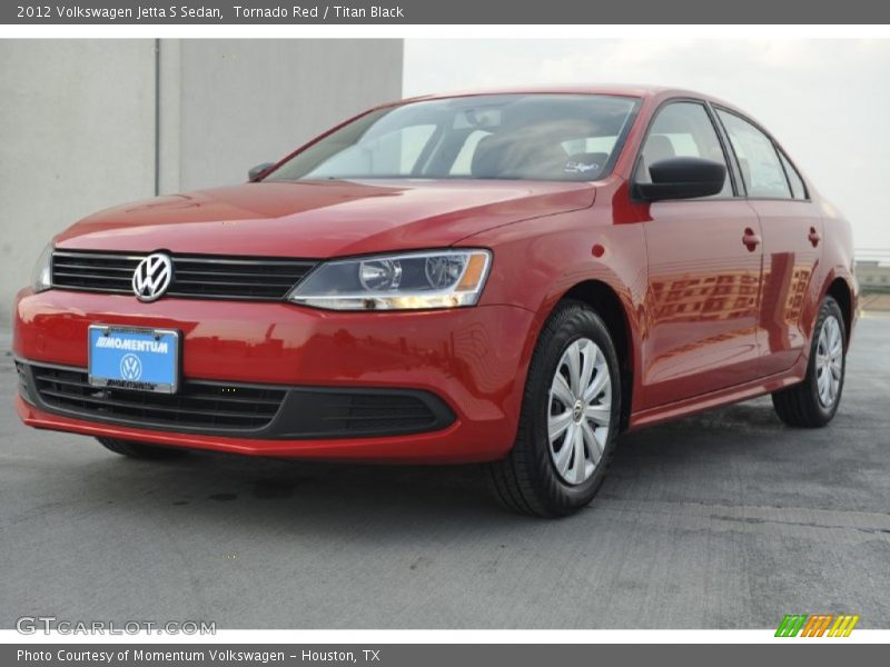 Tornado Red / Titan Black 2012 Volkswagen Jetta S Sedan