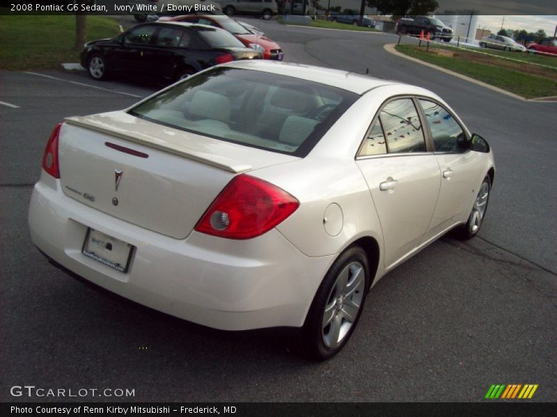 Ivory White / Ebony Black 2008 Pontiac G6 Sedan