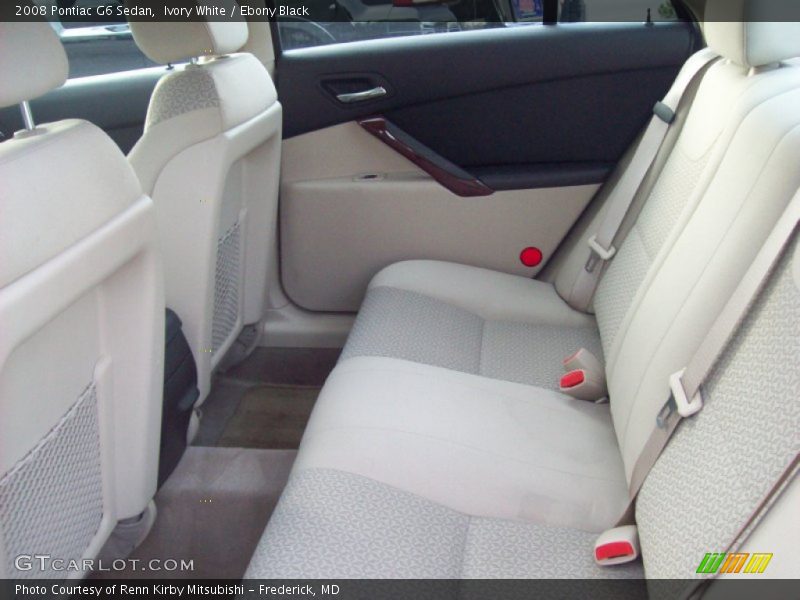 Ivory White / Ebony Black 2008 Pontiac G6 Sedan