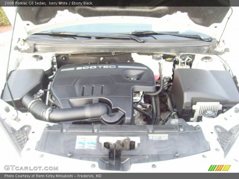 Ivory White / Ebony Black 2008 Pontiac G6 Sedan