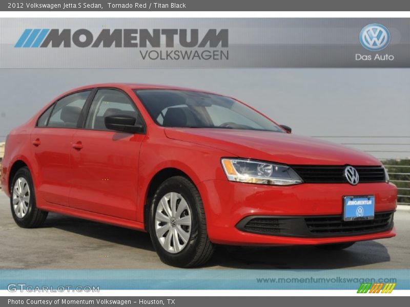 Tornado Red / Titan Black 2012 Volkswagen Jetta S Sedan