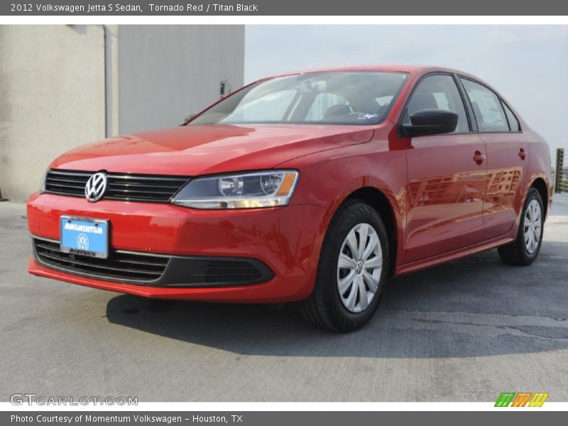Tornado Red / Titan Black 2012 Volkswagen Jetta S Sedan