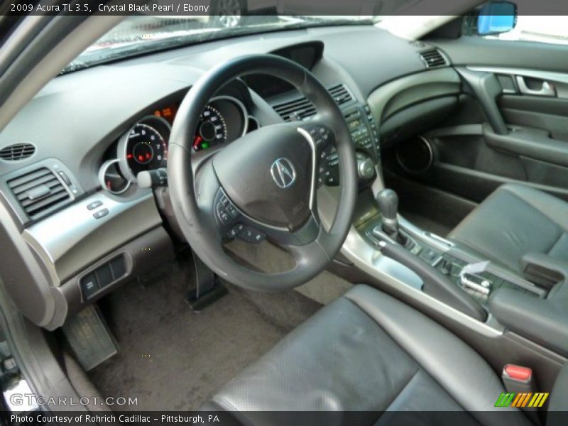 Crystal Black Pearl / Ebony 2009 Acura TL 3.5
