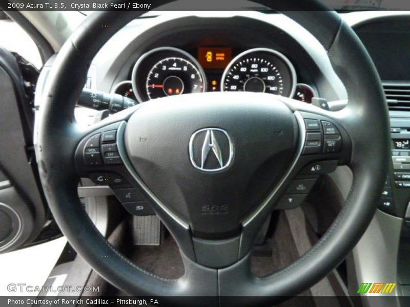 Crystal Black Pearl / Ebony 2009 Acura TL 3.5