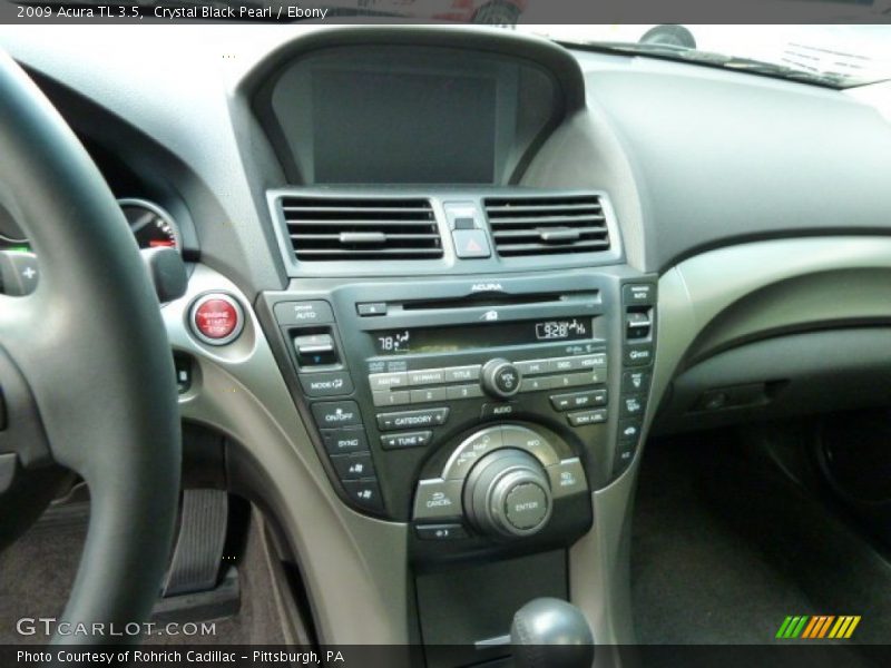 Crystal Black Pearl / Ebony 2009 Acura TL 3.5