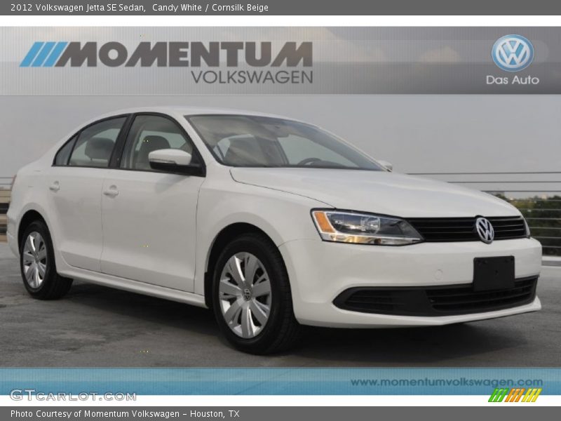Candy White / Cornsilk Beige 2012 Volkswagen Jetta SE Sedan