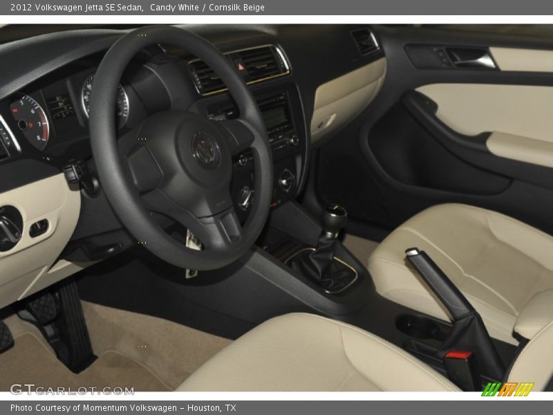 Candy White / Cornsilk Beige 2012 Volkswagen Jetta SE Sedan