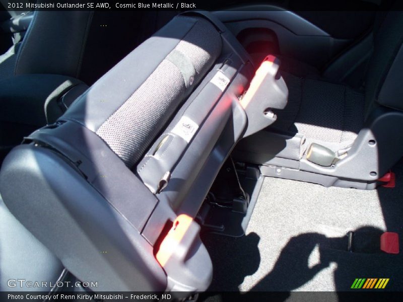 Cosmic Blue Metallic / Black 2012 Mitsubishi Outlander SE AWD