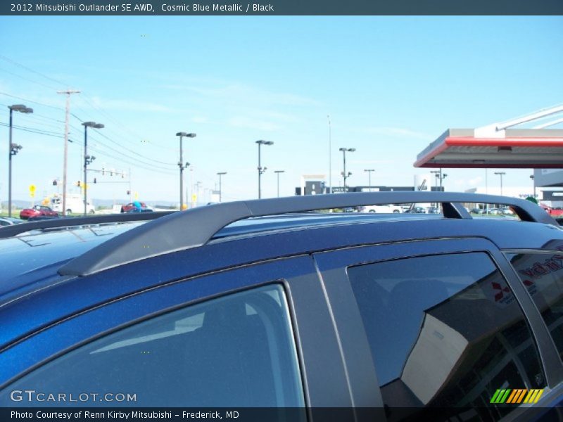 Cosmic Blue Metallic / Black 2012 Mitsubishi Outlander SE AWD