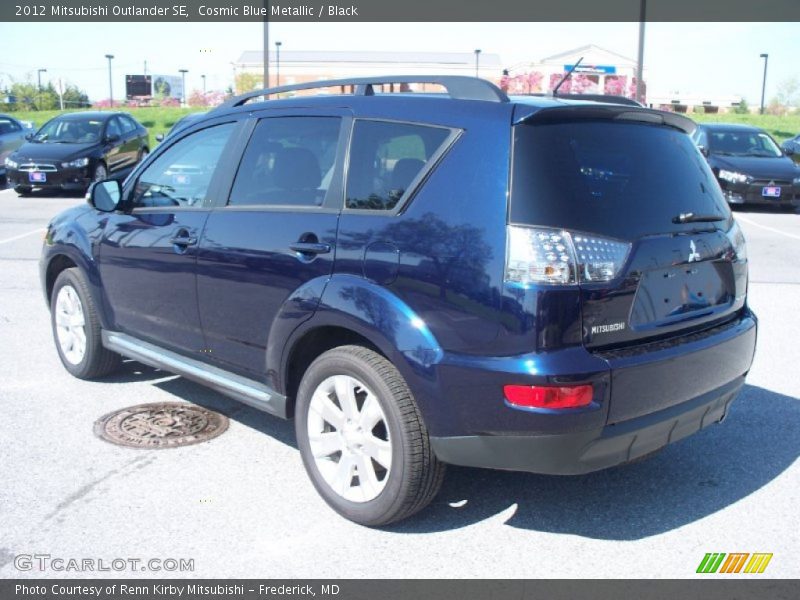 Cosmic Blue Metallic / Black 2012 Mitsubishi Outlander SE