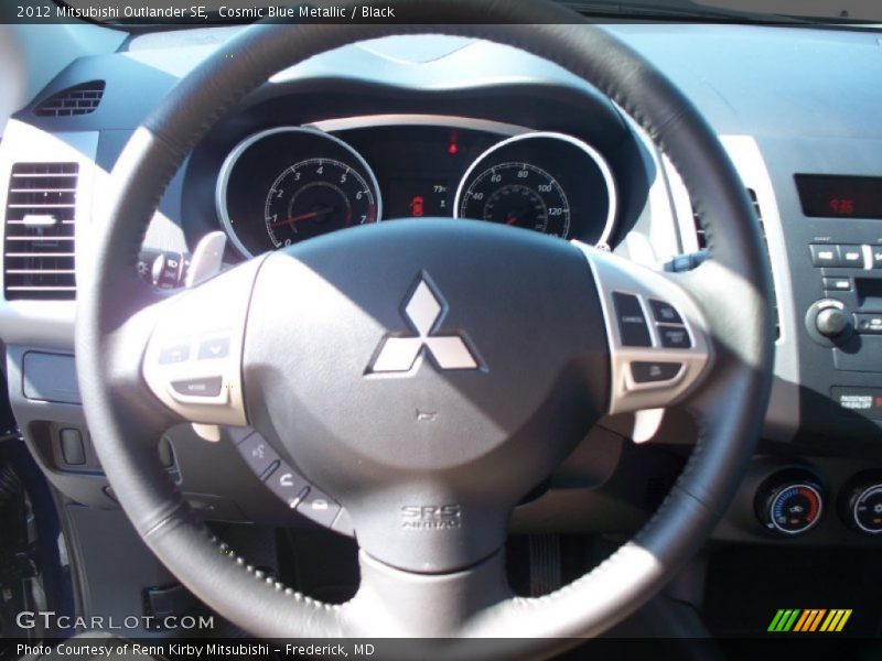 Cosmic Blue Metallic / Black 2012 Mitsubishi Outlander SE