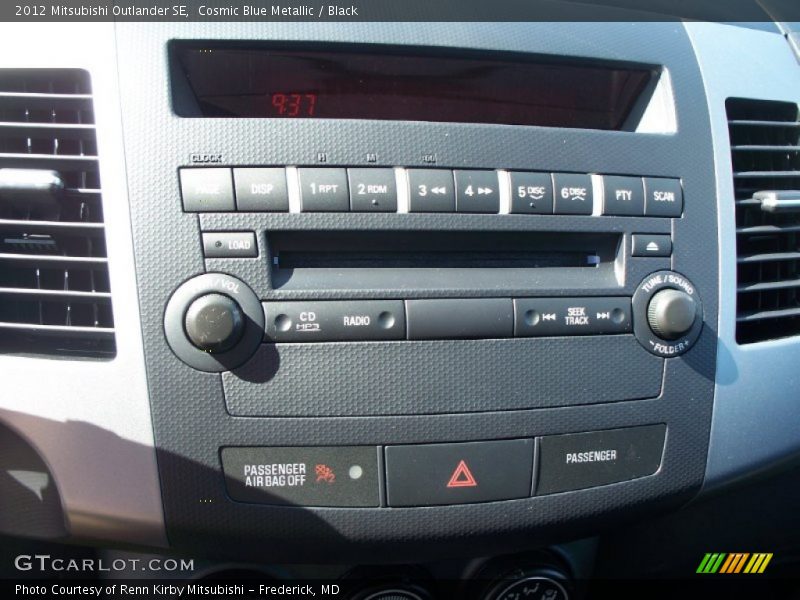 Cosmic Blue Metallic / Black 2012 Mitsubishi Outlander SE
