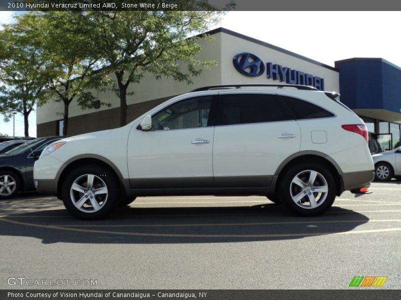 Stone White / Beige 2010 Hyundai Veracruz Limited AWD