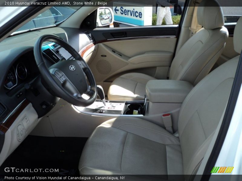  2010 Veracruz Limited AWD Beige Interior