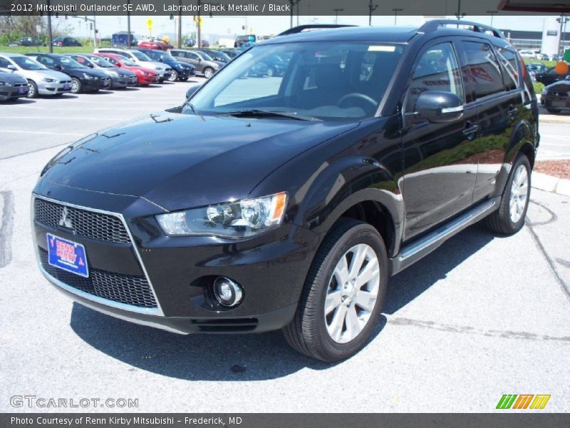 Labrador Black Metallic / Black 2012 Mitsubishi Outlander SE AWD