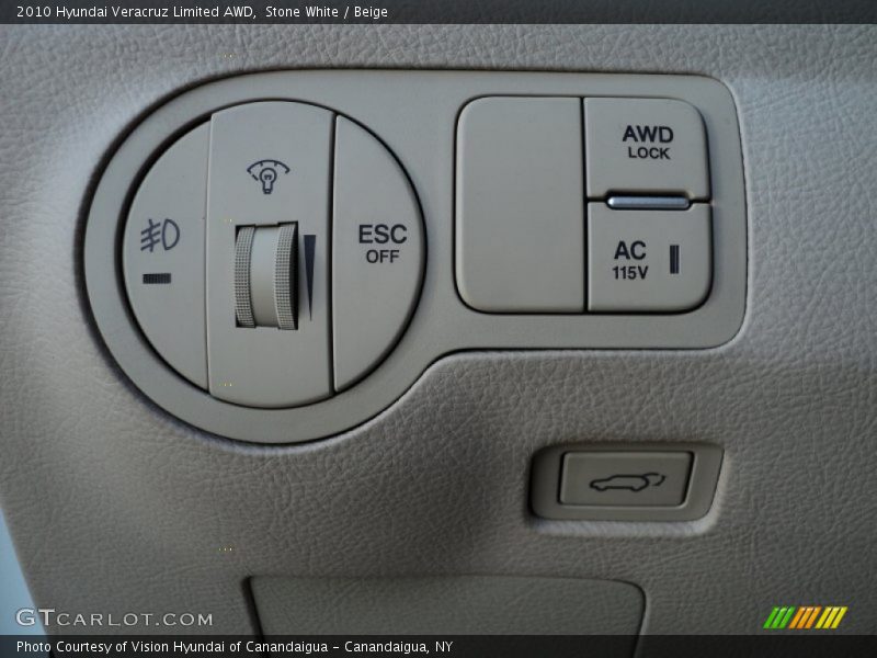 Controls of 2010 Veracruz Limited AWD