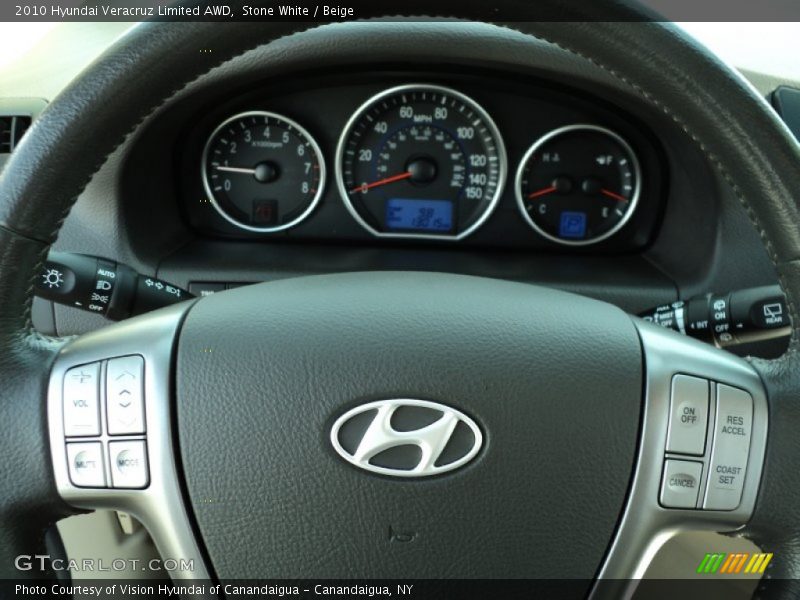 Stone White / Beige 2010 Hyundai Veracruz Limited AWD