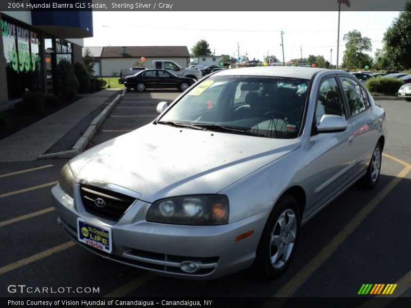 Sterling Silver / Gray 2004 Hyundai Elantra GLS Sedan