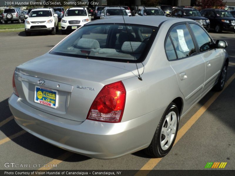 Sterling Silver / Gray 2004 Hyundai Elantra GLS Sedan