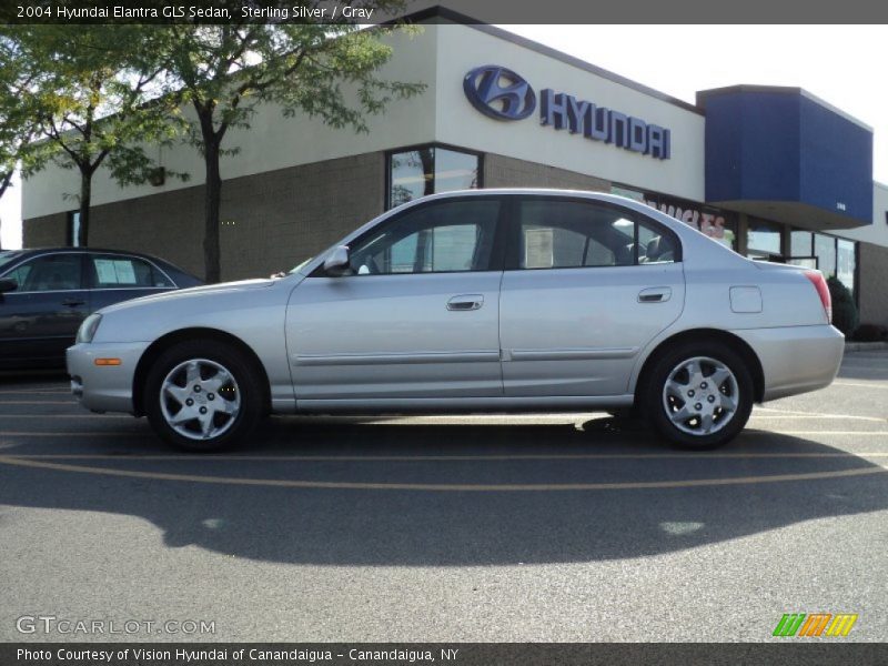 Sterling Silver / Gray 2004 Hyundai Elantra GLS Sedan
