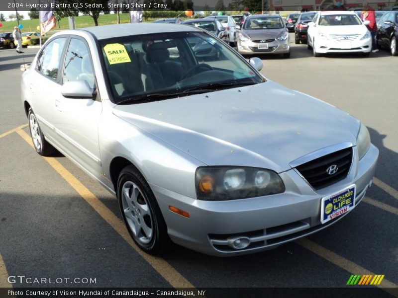 Sterling Silver / Gray 2004 Hyundai Elantra GLS Sedan