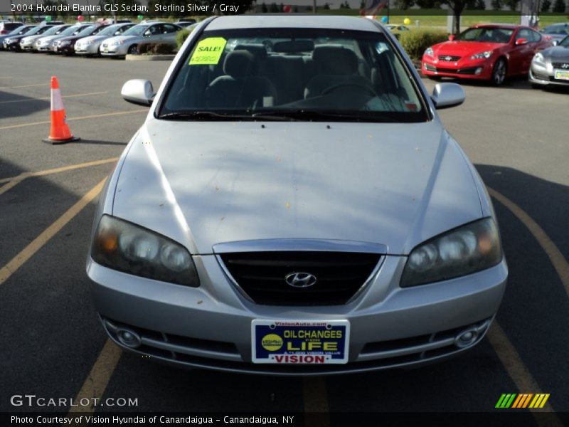 Sterling Silver / Gray 2004 Hyundai Elantra GLS Sedan