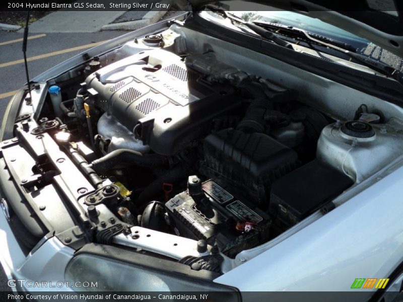 Sterling Silver / Gray 2004 Hyundai Elantra GLS Sedan