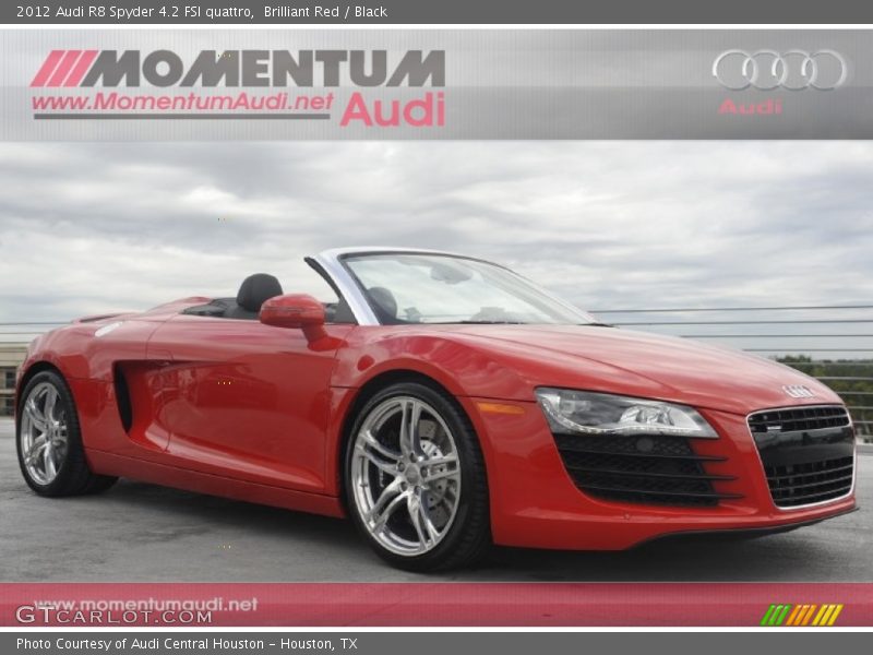 Brilliant Red / Black 2012 Audi R8 Spyder 4.2 FSI quattro