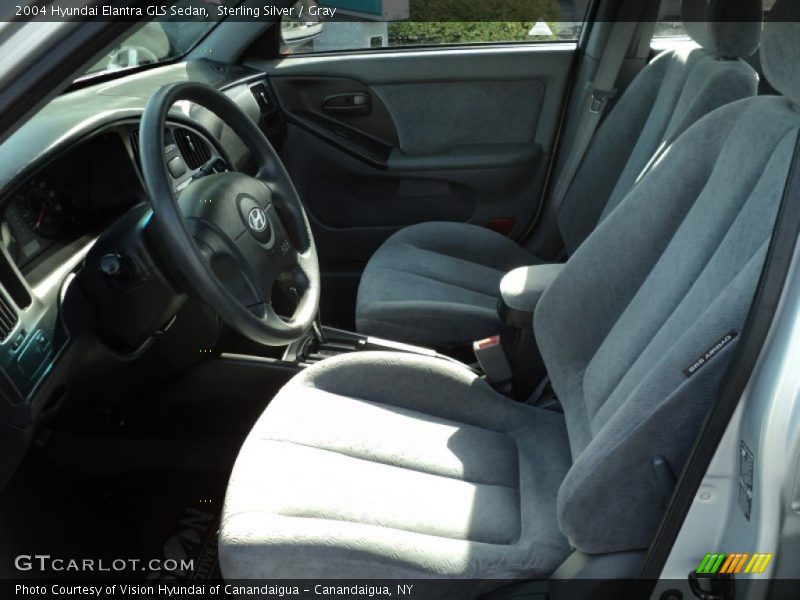 Sterling Silver / Gray 2004 Hyundai Elantra GLS Sedan