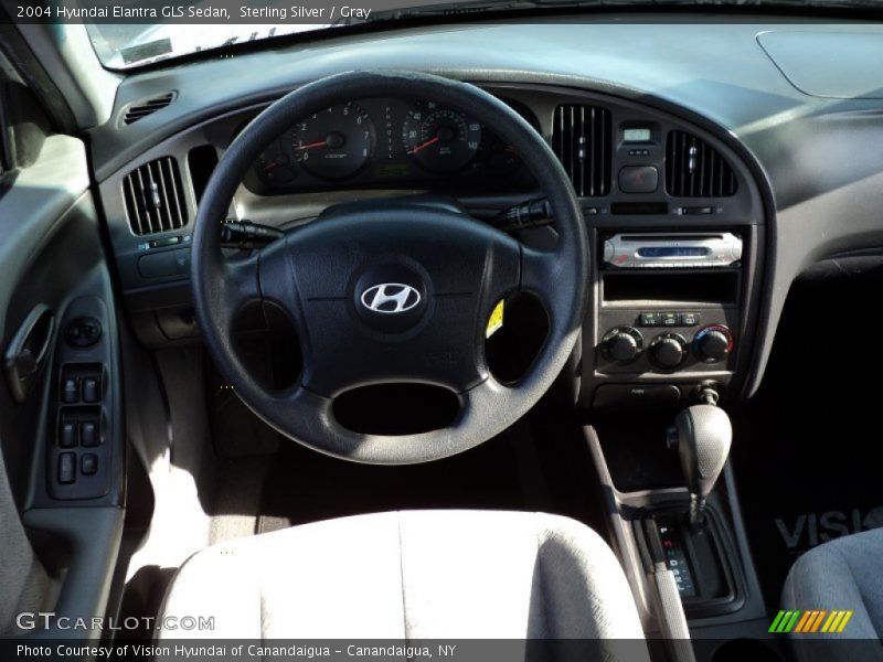 Sterling Silver / Gray 2004 Hyundai Elantra GLS Sedan