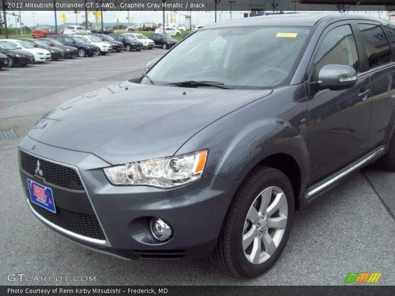 Graphite Gray Metallic / Black 2012 Mitsubishi Outlander GT S AWD