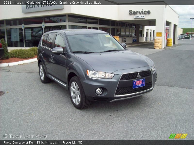 Graphite Gray Metallic / Black 2012 Mitsubishi Outlander GT S AWD