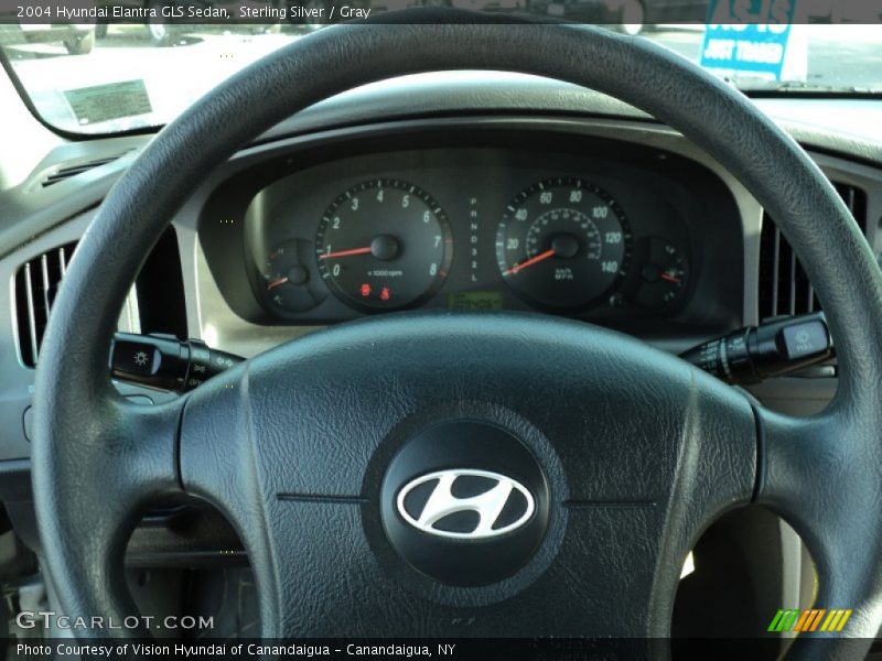 Sterling Silver / Gray 2004 Hyundai Elantra GLS Sedan