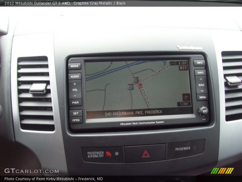 Navigation of 2012 Outlander GT S AWD