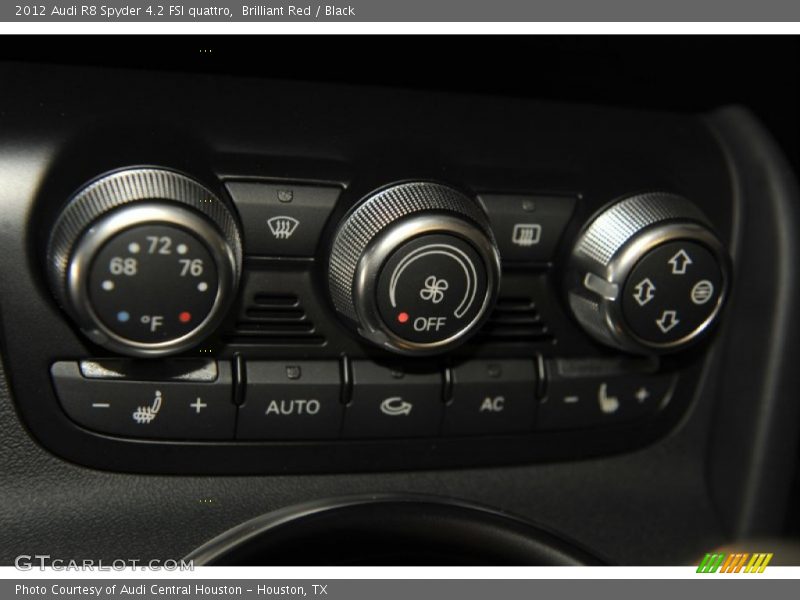 Controls of 2012 R8 Spyder 4.2 FSI quattro